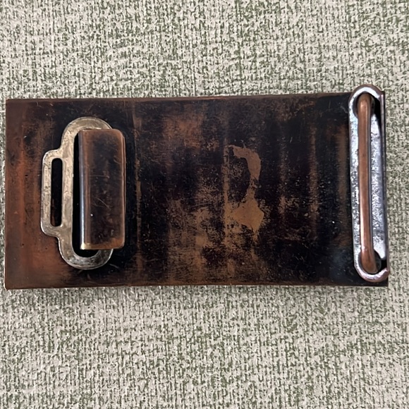 Vintage Belt Buckle with Cowboy , Boots & Horse Saddle , circa 1940's - Picture 4 of 4